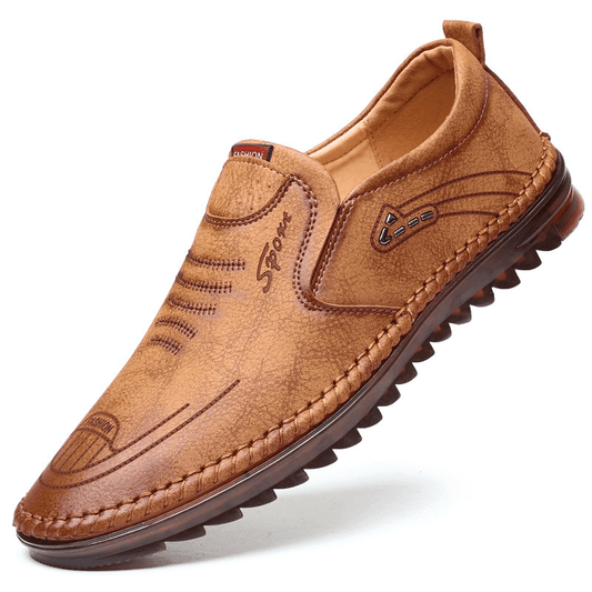 (Super Promoção) Sapato em Couro Mocassim Ortopédico